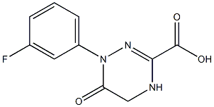 1-(3-fluorophenyl)-6-oxo-1,4,5,6-tetrahydro-1,2,4-triazine-3-carboxylic acid 结构式