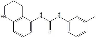 1-(3-methylphenyl)-3-1,2,3,4-tetrahydroquinolin-5-ylurea 结构式