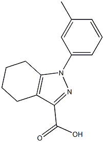 1-(3-methylphenyl)-4,5,6,7-tetrahydro-1H-indazole-3-carboxylic acid 结构式
