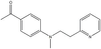1-(4-{methyl[2-(pyridin-2-yl)ethyl]amino}phenyl)ethan-1-one 结构式