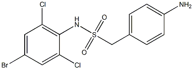 1-(4-aminophenyl)-N-(4-bromo-2,6-dichlorophenyl)methanesulfonamide 结构式