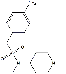 1-(4-aminophenyl)-N-methyl-N-(1-methylpiperidin-4-yl)methanesulfonamide 结构式