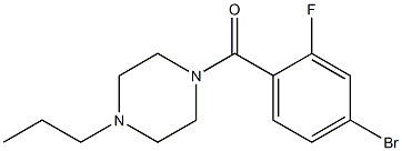 1-(4-bromo-2-fluorobenzoyl)-4-propylpiperazine 结构式