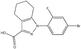 1-(4-bromo-2-fluorophenyl)-4,5,6,7-tetrahydro-1H-indazole-3-carboxylic acid 结构式