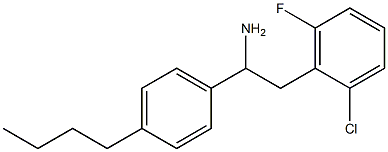 1-(4-butylphenyl)-2-(2-chloro-6-fluorophenyl)ethan-1-amine 结构式