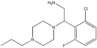 2-(2-chloro-6-fluorophenyl)-2-(4-propylpiperazin-1-yl)ethan-1-amine 结构式