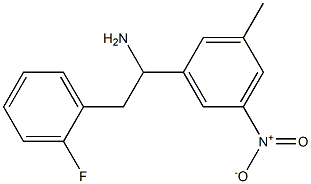 2-(2-fluorophenyl)-1-(3-methyl-5-nitrophenyl)ethan-1-amine 结构式