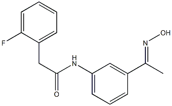 2-(2-fluorophenyl)-N-{3-[(1E)-N-hydroxyethanimidoyl]phenyl}acetamide 结构式