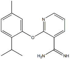 2-(2-isopropyl-5-methylphenoxy)pyridine-3-carboximidamide 结构式