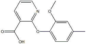 2-(2-methoxy-4-methylphenoxy)pyridine-3-carboxylic acid 结构式