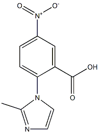 2-(2-methyl-1H-imidazol-1-yl)-5-nitrobenzoic acid 结构式