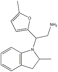 2-(2-methyl-2,3-dihydro-1H-indol-1-yl)-2-(5-methylfuran-2-yl)ethan-1-amine 结构式