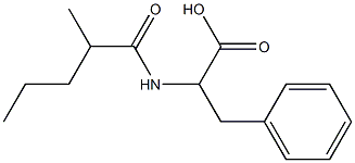 2-(2-methylpentanamido)-3-phenylpropanoic acid 结构式