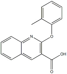 2-(2-methylphenoxy)quinoline-3-carboxylic acid 结构式
