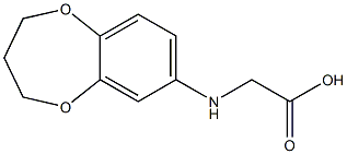 2-(3,4-dihydro-2H-1,5-benzodioxepin-7-ylamino)acetic acid 结构式