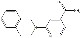 2-(3,4-dihydroisoquinolin-2(1H)-yl)pyridine-4-carboximidamide 结构式