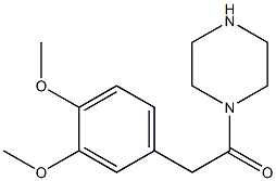 2-(3,4-dimethoxyphenyl)-1-(piperazin-1-yl)ethan-1-one 结构式