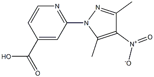 2-(3,5-dimethyl-4-nitro-1H-pyrazol-1-yl)pyridine-4-carboxylic acid 结构式