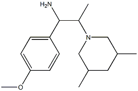 2-(3,5-dimethylpiperidin-1-yl)-1-(4-methoxyphenyl)propan-1-amine 结构式