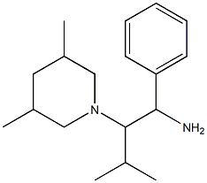 2-(3,5-dimethylpiperidin-1-yl)-3-methyl-1-phenylbutan-1-amine 结构式