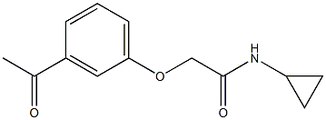 2-(3-acetylphenoxy)-N-cyclopropylacetamide 结构式