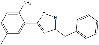 2-(3-benzyl-1,2,4-oxadiazol-5-yl)-4-methylaniline 结构式