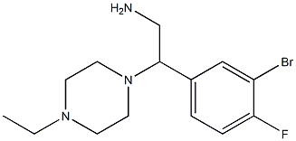 2-(3-bromo-4-fluorophenyl)-2-(4-ethylpiperazin-1-yl)ethanamine 结构式