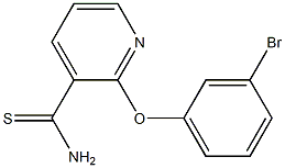 2-(3-bromophenoxy)pyridine-3-carbothioamide 结构式