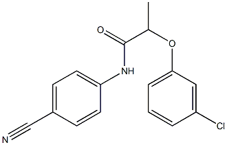 2-(3-chlorophenoxy)-N-(4-cyanophenyl)propanamide 结构式