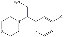2-(3-chlorophenyl)-2-(thiomorpholin-4-yl)ethan-1-amine 结构式