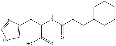 2-(3-cyclohexylpropanamido)-3-(1H-imidazol-4-yl)propanoic acid 结构式