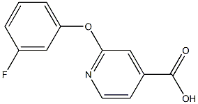 2-(3-fluorophenoxy)pyridine-4-carboxylic acid 结构式