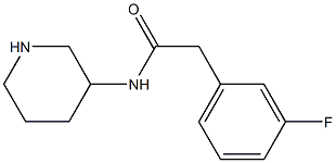 2-(3-fluorophenyl)-N-(piperidin-3-yl)acetamide 结构式