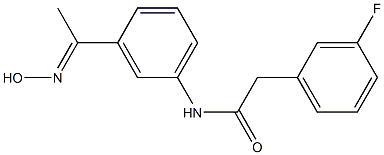 2-(3-fluorophenyl)-N-{3-[(1E)-N-hydroxyethanimidoyl]phenyl}acetamide 结构式