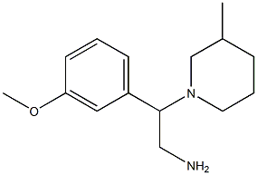 2-(3-methoxyphenyl)-2-(3-methylpiperidin-1-yl)ethanamine 结构式