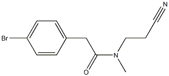 2-(4-bromophenyl)-N-(2-cyanoethyl)-N-methylacetamide 结构式