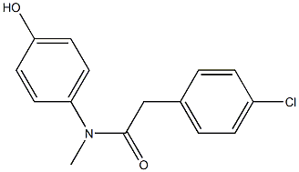 2-(4-chlorophenyl)-N-(4-hydroxyphenyl)-N-methylacetamide 结构式