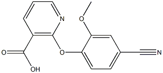 2-(4-cyano-2-methoxyphenoxy)nicotinic acid 结构式