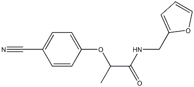2-(4-cyanophenoxy)-N-(furan-2-ylmethyl)propanamide 结构式
