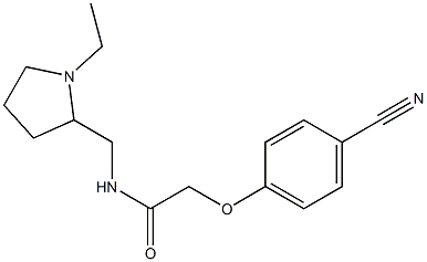 2-(4-cyanophenoxy)-N-[(1-ethylpyrrolidin-2-yl)methyl]acetamide 结构式