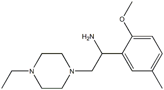 2-(4-ethylpiperazin-1-yl)-1-(2-methoxy-5-methylphenyl)ethanamine 结构式