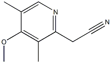 2-(4-methoxy-3,5-dimethylpyridin-2-yl)acetonitrile 结构式