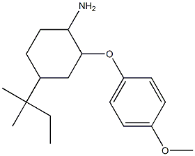 2-(4-methoxyphenoxy)-4-(2-methylbutan-2-yl)cyclohexan-1-amine 结构式