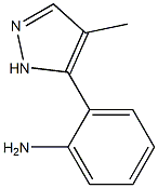 2-(4-methyl-1H-pyrazol-5-yl)aniline 结构式
