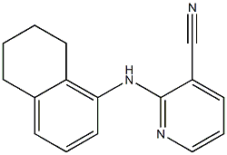 2-(5,6,7,8-tetrahydronaphthalen-1-ylamino)pyridine-3-carbonitrile 结构式
