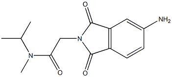 2-(5-amino-1,3-dioxo-2,3-dihydro-1H-isoindol-2-yl)-N-methyl-N-(propan-2-yl)acetamide 结构式