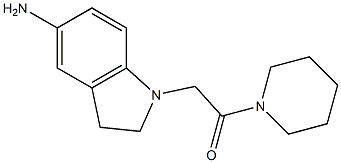 2-(5-amino-2,3-dihydro-1H-indol-1-yl)-1-(piperidin-1-yl)ethan-1-one 结构式