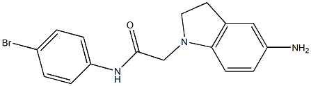 2-(5-amino-2,3-dihydro-1H-indol-1-yl)-N-(4-bromophenyl)acetamide 结构式