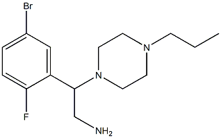 2-(5-bromo-2-fluorophenyl)-2-(4-propylpiperazin-1-yl)ethanamine 结构式