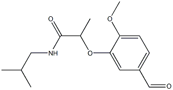 2-(5-formyl-2-methoxyphenoxy)-N-(2-methylpropyl)propanamide 结构式